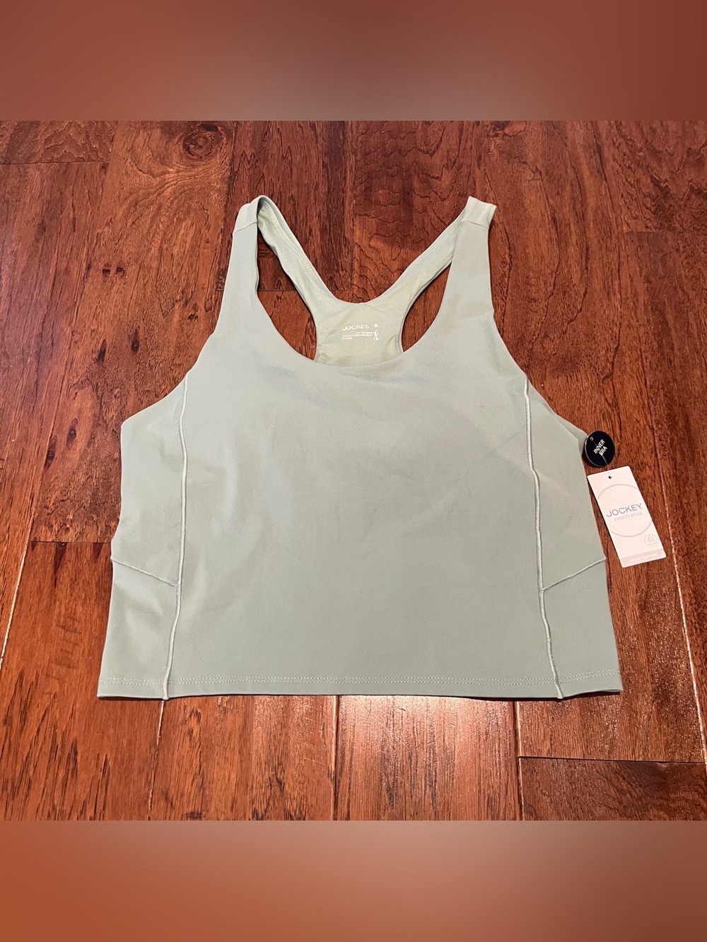 Jockey Sage Green Racerback Crop Tank